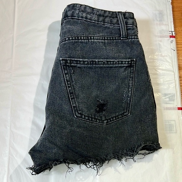 Wild Fable Distressed Black Denim Shorts - Picture 3 of 8